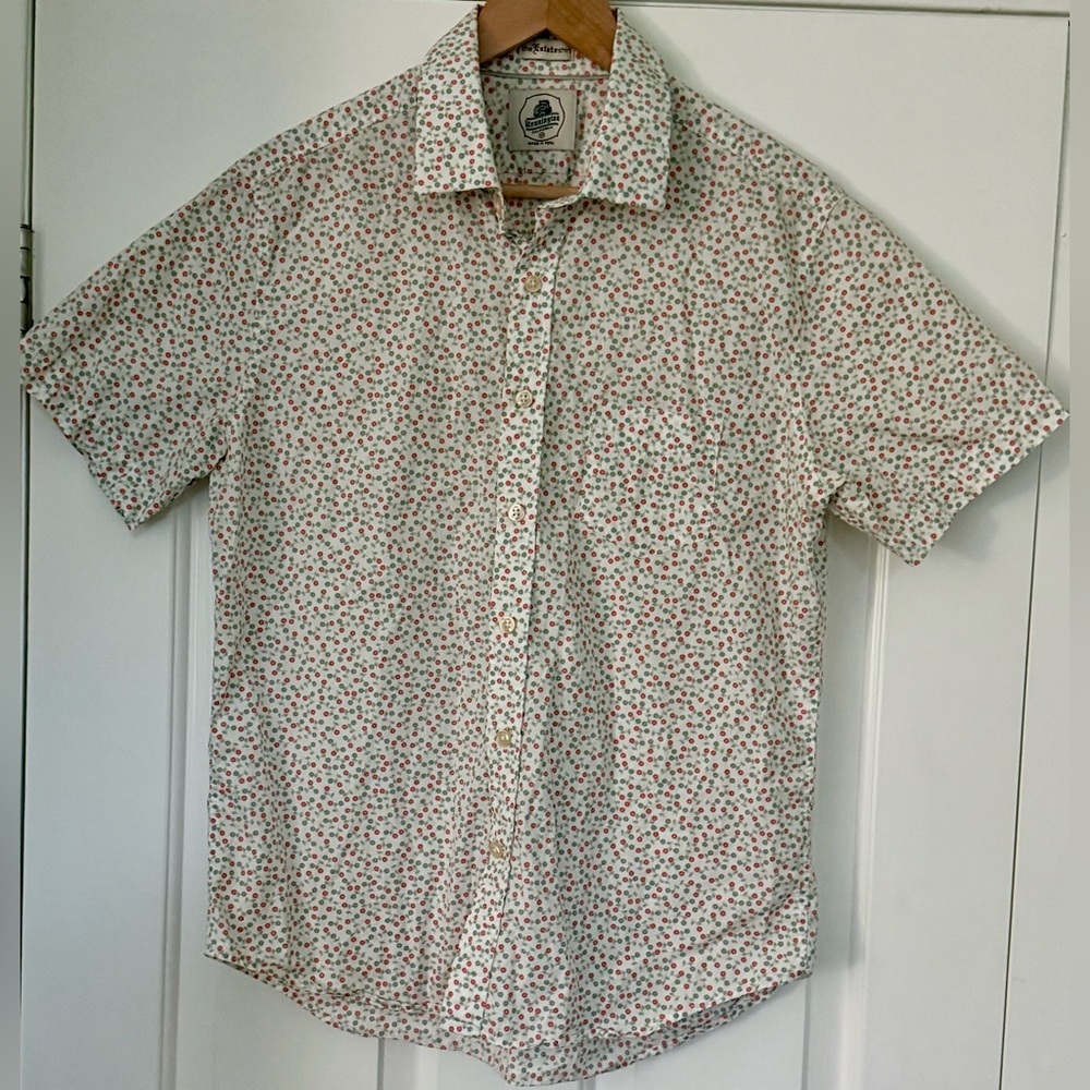 Kennington California Katateshirt Floral Button Down Shirt M 100% Cotton